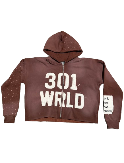 "WRLD" Zip-Up
